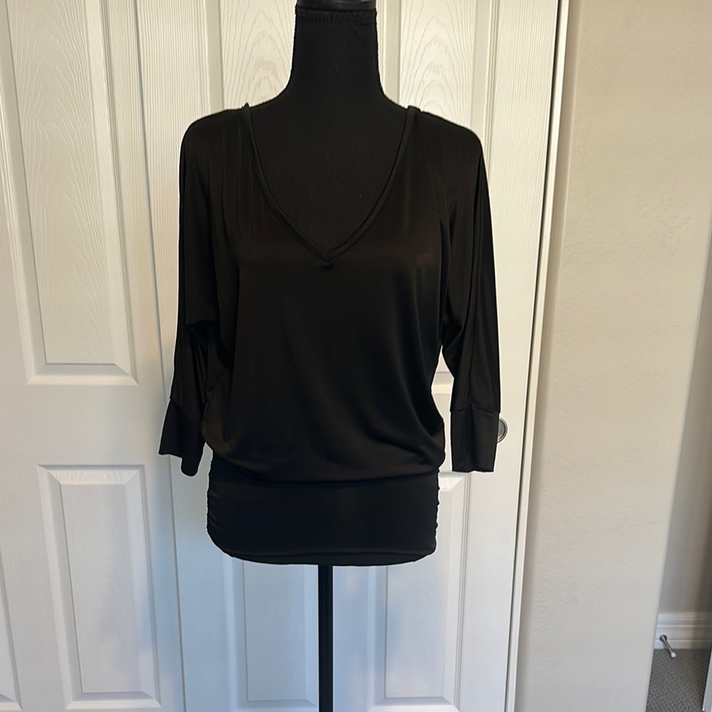 Guess Black V-Neck Blouse sm